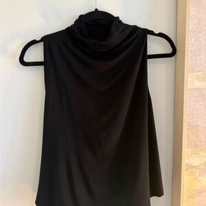 Babaton Black Sleeveless Mock Neck Tank